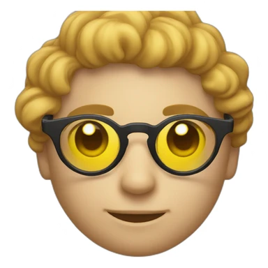 circle emoji with flex glasses sticker