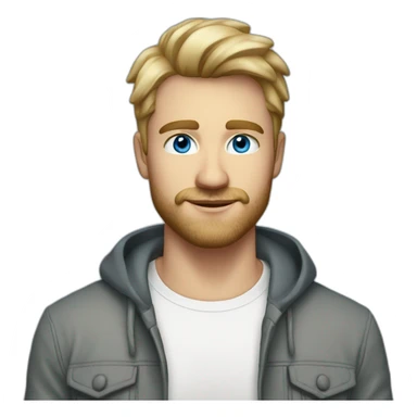 handsome-34-year-old-man-with-dirty-blonde-hair-and-kind-ocean-blue-eyes-and-a-short-cropped-beard-and-white-tshirt sticker