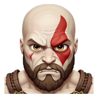 Visage de Kratos du jeu PlayStation sticker