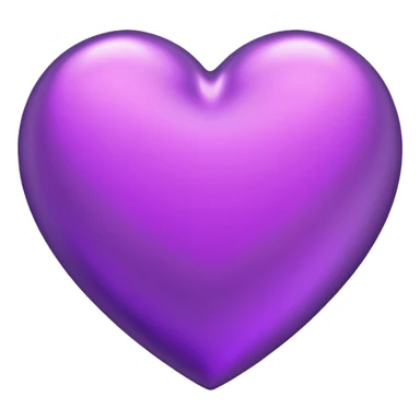 heart with a metallic purple finish sticker