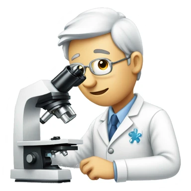 scientist looking into microscope sticker