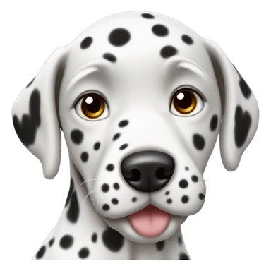 Dalmatian Puppy with less spots in face  sticker