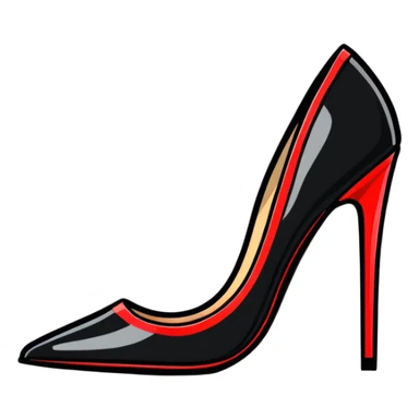 high heel shoe sticker