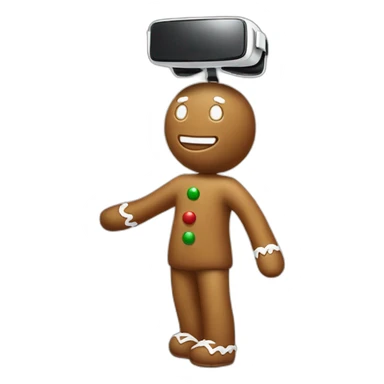 christmas-gingerbread-man-in-vr-headset-full body sticker