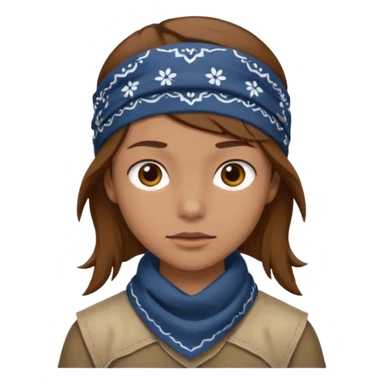 character with bandana sticker