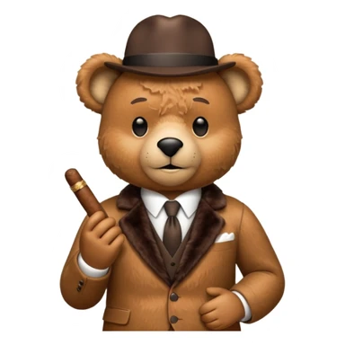 Teddy bear at sinatra Sinatra show smoking cigar  sticker