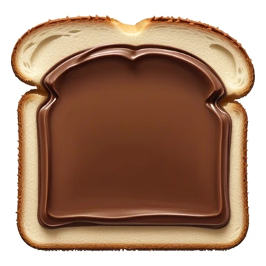 slice of bread covered in nutella spread sticker