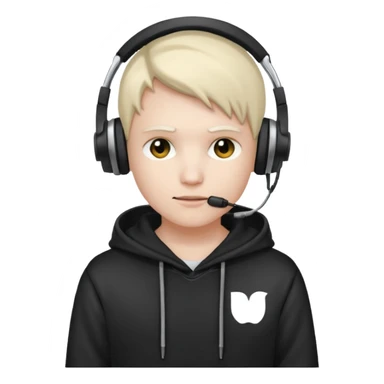 HACKER WITH HEADSET  sticker