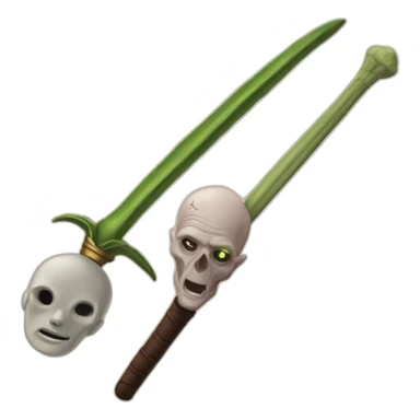 Harry porter And voldemort wand  sticker