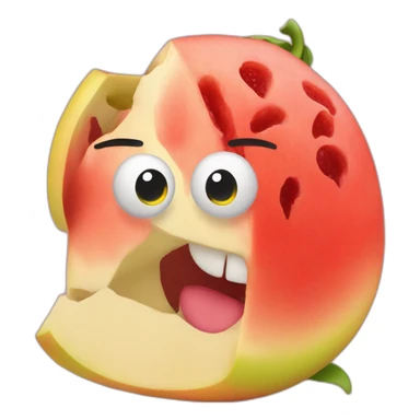 Chat avec une pastèque sur la tête sticker