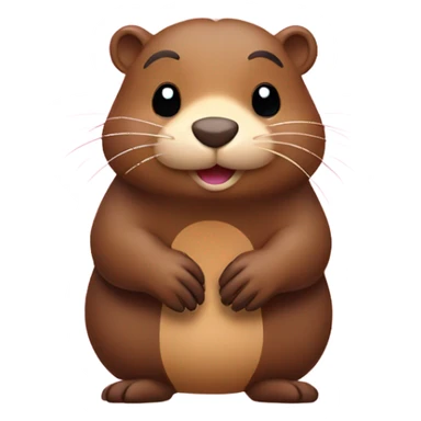 Beaver-in-love-with-hearts-around sticker