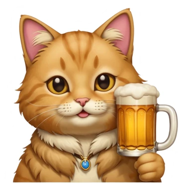 Un chat qui boit une bière sticker