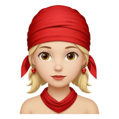 woman with wearing red bandana sticker