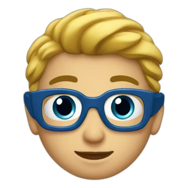 Cœur bleu canard sticker