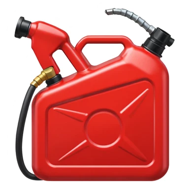 2d red gas can ios emoji with black nozzle sticker