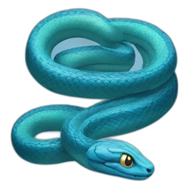 Blue snake sticker