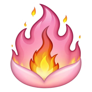 Pale pink fire emoji sticker