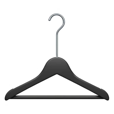 one black clothed clothing hanger sticker