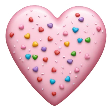 Light Pink heart w icing and sprinkles on top  sticker