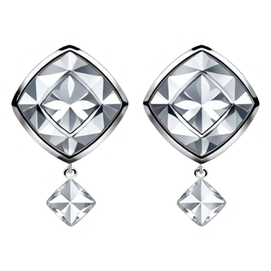 Chanel realistic Luxury style 4D diamond earrings sticker