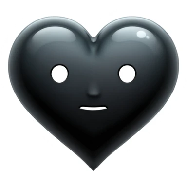 Please make the thought bubble 💭 bigger than the black heart 🖤 inside it.” sticker