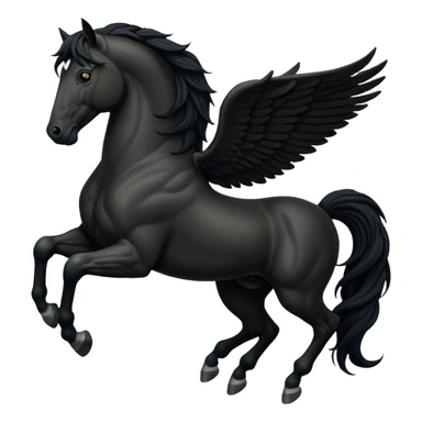 black flying horse Let him look up sticker