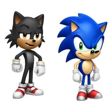 sonic the hedgehog and shadow the hedgeho sticker