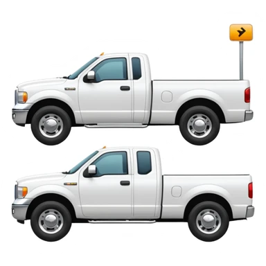 WHITE PICKUPTRUCK SIDE VIEW ELLISDON NAME ON TRUCK sticker