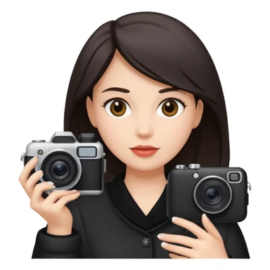 women with digicam sticker