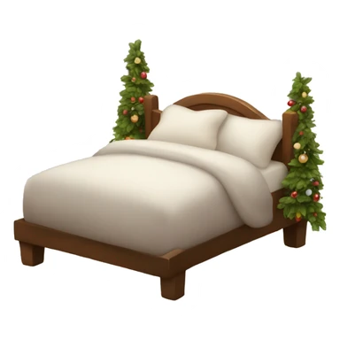 cozy christmas bed  sticker