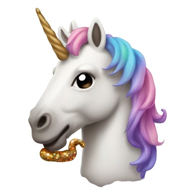 Unicorn with poop sticker