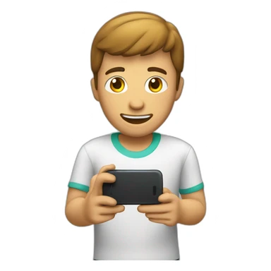 Un chico grabando un vídeo con su celular  sticker