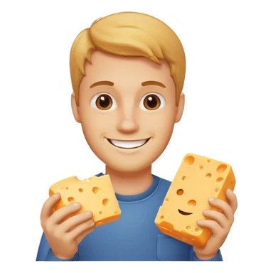 white guy with cheddar cheese sticker