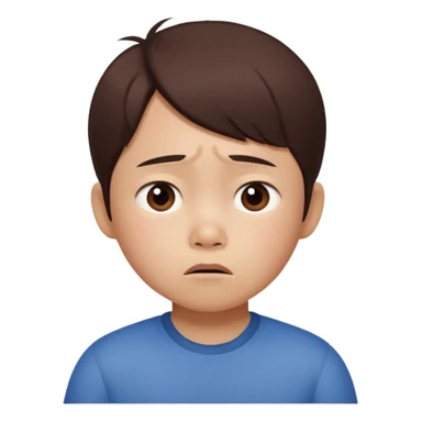 a Korean four-year-old who’s exhausted from studying (pixar style) sticker