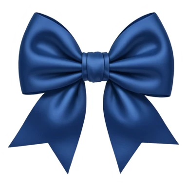 A navy blue bow sticker