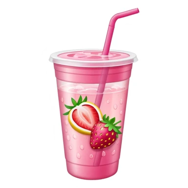 strawberry lemonade in a plastic cup sticker