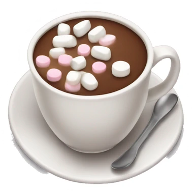 cup of cocoa with milk and marshmallows sticker