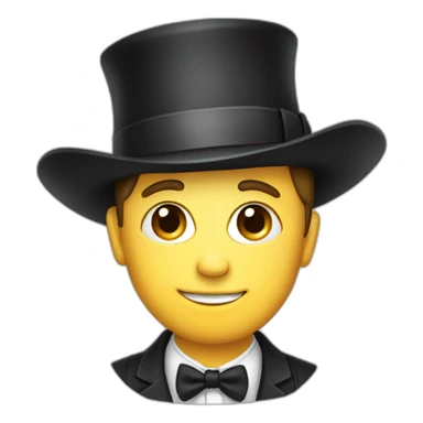 young gentleman with hat and monacle sticker