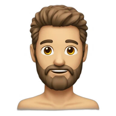 Homme chauve bronzé barbu sticker