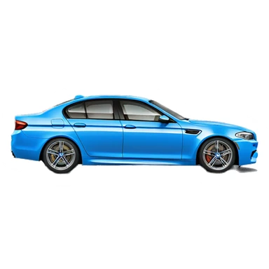 Blue BMW M5 sticker