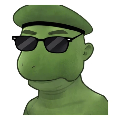 male portrait against grey background sticker