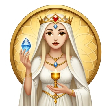 The high priestess tarot card sticker