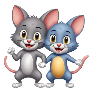 Tom and Jerry cartoon characters sticker
