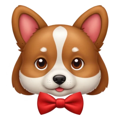 cute dog with a bow tie sticker