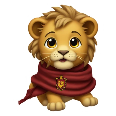 Roaring Gryffindor baby lion scarf hogwarts sticker