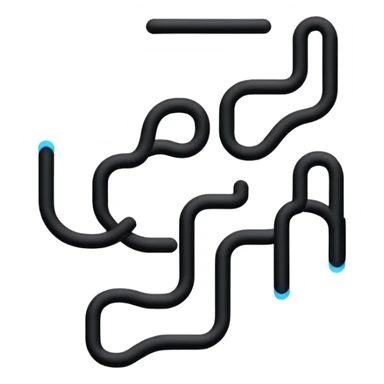 connected flowing BLK letters where all letters are joined together in one continuous design sticker