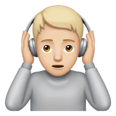 Covering ears because of noise  sticker