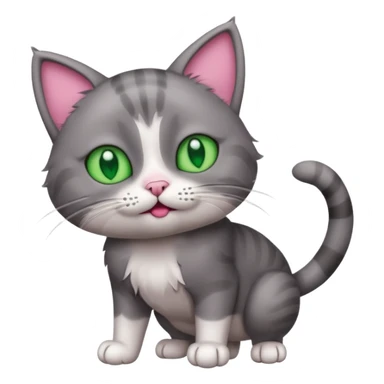 A cat lifting both paws, shrugging, and making a bewildered face sticker