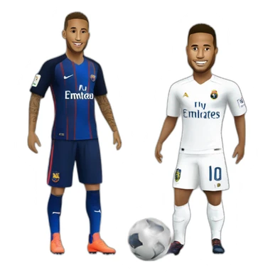 Neymar jr qui tacle Ronaldo sticker
