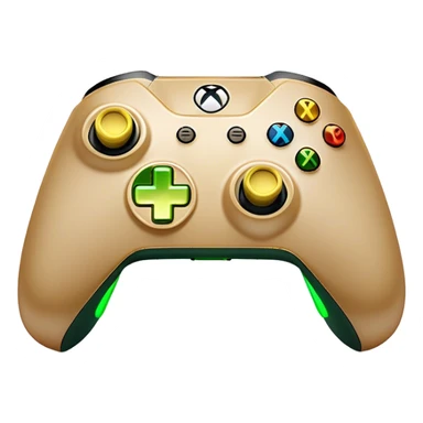 Clash of Clans aesthetic: Cinematic Playful Xbox Wireless Controller Portrait Emoji, rendered in a 3D vector-style similar to standard emojis with minimal shading and bold, simplified shapes. A compact, distinct form with signature details, softly glowing with a modern gaming energy charm. Simplified yet unmistakably iconic, highly detailed and consistent, glowing with a soft radiance and high shine. Stylized with a touch of next-gen innovation and a soft glowing outline, capturing the essence of a beloved gaming relic with a friendly, playful manner! sticker